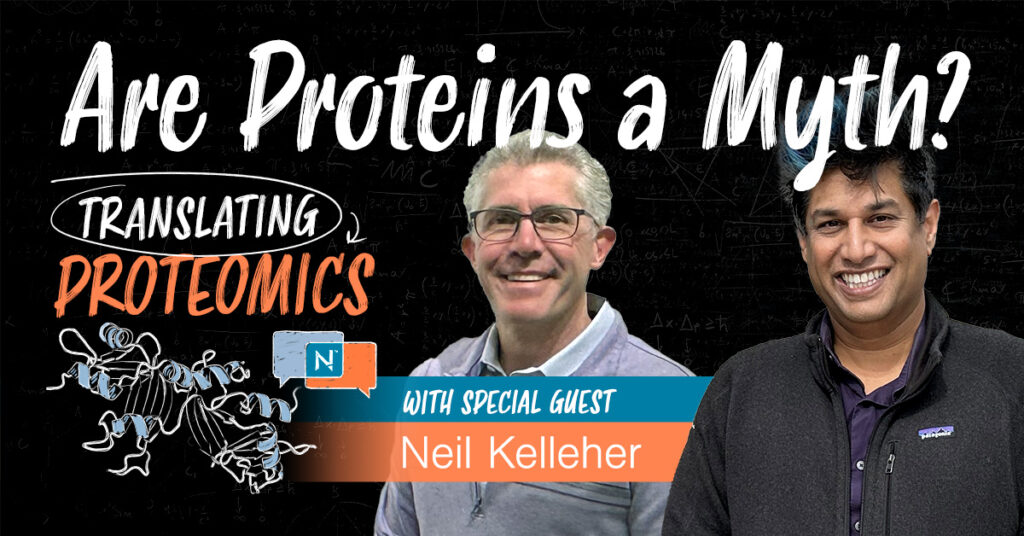 Translating Proteomics Logo with photos of Neil Kelleher and Parag Mallick