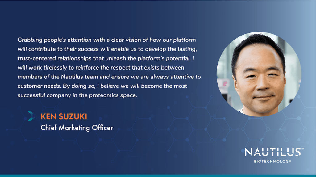 Headshot and quote from Nautilus Chief Marketing Officer Ken Suzuki